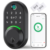 Yamiry Smart Deadbolt with Keypad on a front door for secure entry