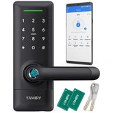 Yamiry smart door lock fingerprint enables fast biometric access.