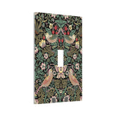 Yamxbfa Morris vintage floral switch cover with strawberry birds for stylish wall decor.