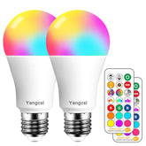 Yangcsl color-changing LED bulb with remote for customizable mood lighting