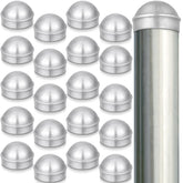 Yaocom post cap round dome for 2-3/8 in posts provides outdoor fence protection.