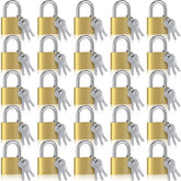Yaocom brass padlock 24-pack with keys for shared access security.
