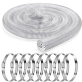 Yaocom 4-inch dust collection hose with clear, flexible design for easy routing.