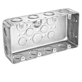 Yaocom 4-gang metal electrical box, 2-1/8 inch deep, ideal for organized residential wiring.