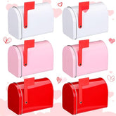 Yaocom red Valentines tin mailbox perfect for collecting cards and treats