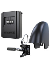 Yardlock Gate Lock in use securing a wood gate for easy access