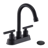 YardMonet black 2-handle faucet with matte finish, ideal for quick bathroom upgrades