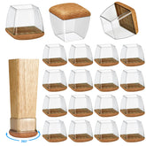Yarehand 16-pack chair leg protectors with round sliders safeguard hardwood floors quietly