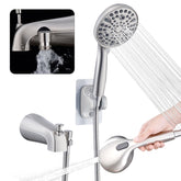 YASINU all metal bathtub faucet with 10 settings for versatile showers.