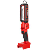 YAWV cordless LED work light ready for Milwaukee M18 MAX batteries, ideal for bright site lighting.