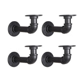 YCCO industrial L pipe brackets in black support sturdy 7-14 inch boards