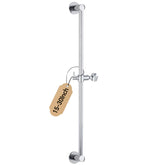 YDmeet 30-inch shower slide bar wall mount enables easy height adjustment for all users.