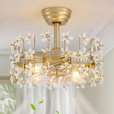 YEDAORL flower crystal fandelier with vibrant bedroom styling and ambient lighting