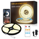 Yeewhale COB LED strip delivers warm, even bedroom ambience across 32.8 ft.