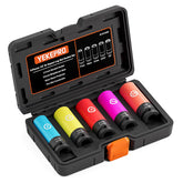 YEKEPRO five-piece half-inch drive lug sockets kit for reliable service