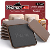 Yelanon furniture sliders 8-pcs pack ready to move heavy furniture on carpet with floor protection.