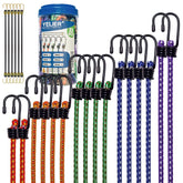 Yelier bungee cords kit open showing 22 pieces for versatile outdoor use.