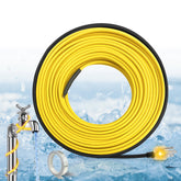 YeloDeer pipe heat cable wrapped on a cold pipe for freeze protection.
