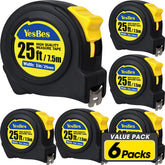 YesBes 25 ft tape with ABS plastic casing ensures durability for daily tasks.