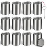 yeshine 12-pack empty paint cans with lids in silver for leftovers and DIY projects.