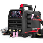 YesWelder 205A TIG welder with large LED display shows parameters clearly for precise welding.