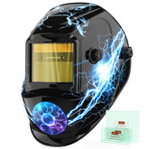 YesWelder auto-darkening helmet with blue light blocking outer lens protects eyes during long welding sessions