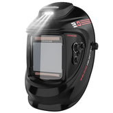 YESWELDER auto darkening helmet front view with wide viewport for clear welding visibility