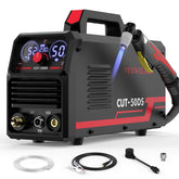 YESWELDER CUT-50DS front view, portable plasma cutter ready for on-site use