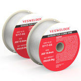 YESWELDER flux core wire spool closeup on rugged ABS packaging