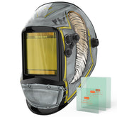 YesWelder helmet front view shows sturdy, comfortable design for long welding sessions.