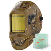 YESWELDER large view helmet outer lens shows blue light blocking feature for eye comfort