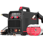 YesWelder MIG-140DS Pro front panel digital display enables precise current monitoring during welds.