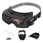 YESWELDER true color auto-darkening goggles viewing area supports precise welds.