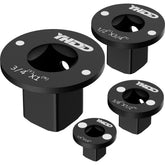 YHDD low-profile adapter with magnetic hold, 1-to-3-4 inch close-up showing secure fit.