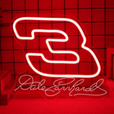 YHOPESPZ Dale Earnhardt 3 neon light sign, vibrant racing tribute for fans