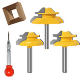 YHSITFNG 1/4 inch shank 45 degree lock miter bit for precise joints