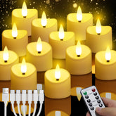 YiaMia rechargeable tea lights with remote control for effortless indoor ambiance