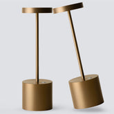 YIBEN cordless desk lamp duo provides ambient lighting on a clean surface.