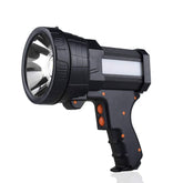 YIERBLUE rechargeable spotlight front view for easy handheld outdoor use.