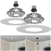 YIIZON flat ceiling medallion enhances ceiling aesthetics.
