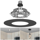 YIIZON recessed can conversion flat medallion enhances ceilings with a stylish, concealed finish.