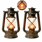 Yinfidee LED vintage lantern with flame wick adds cozy outdoor glow for patios