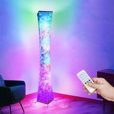 yinghuochong floor lamp with Tyvek shade creates a cozy living room ambience.
