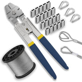 YingYa BIS crimping pliers in use for precise wire rope crimps and strong connections.