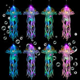 YIOTJUNL jellyfish lanterns in blue and pink glow for an undersea party backdrop