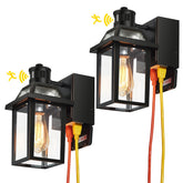 Yisuro porch light with dual GFCI outlets at the front door for outdoor power