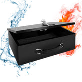 YIYITOOLS fireproof lock box front view showing sturdy steel protection