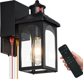 YJXGDIL porch light with GFCI outlets and motion sensor for safer outdoor use.