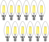 Yochoice 12-pack dimmable E12 LED candle bulbs for 40W-equivalent glow