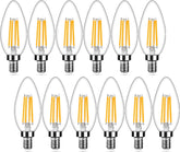 Yochoice dimmable LED candle bulbs for chandeliers with smooth brightness for dining rooms.